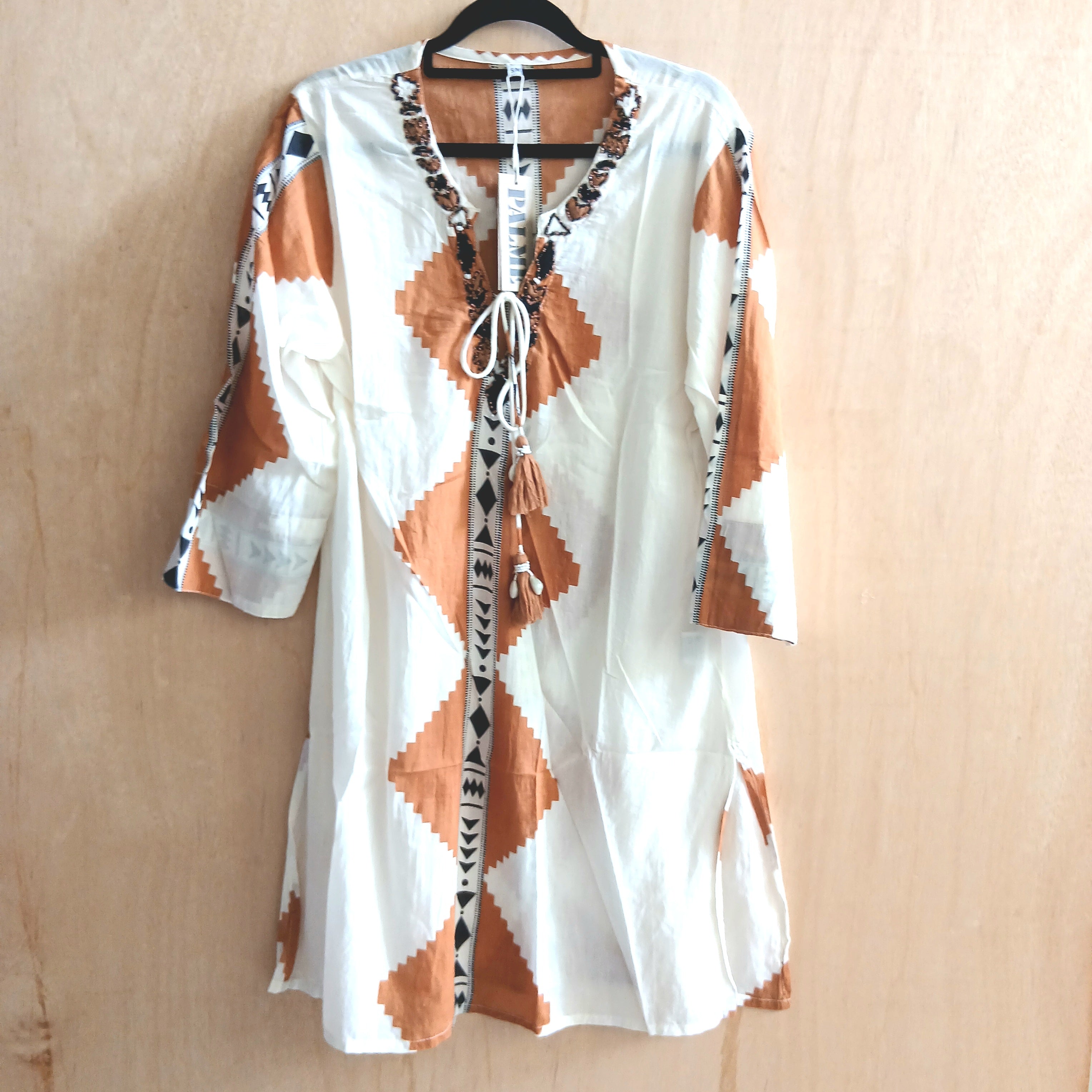 V-Neck Cotton Tunic 67036