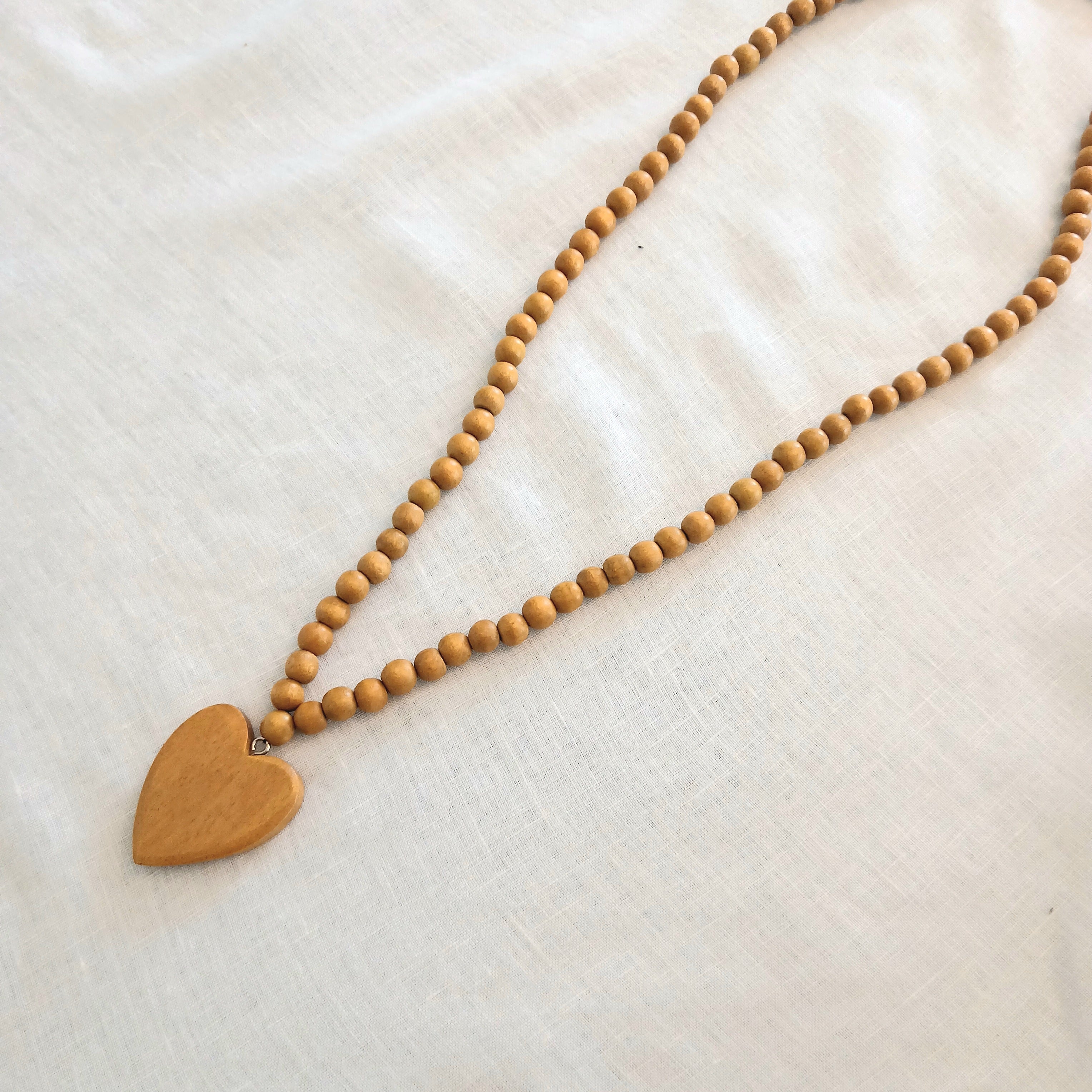 Long Beaded Heart Necklace N6-5896
