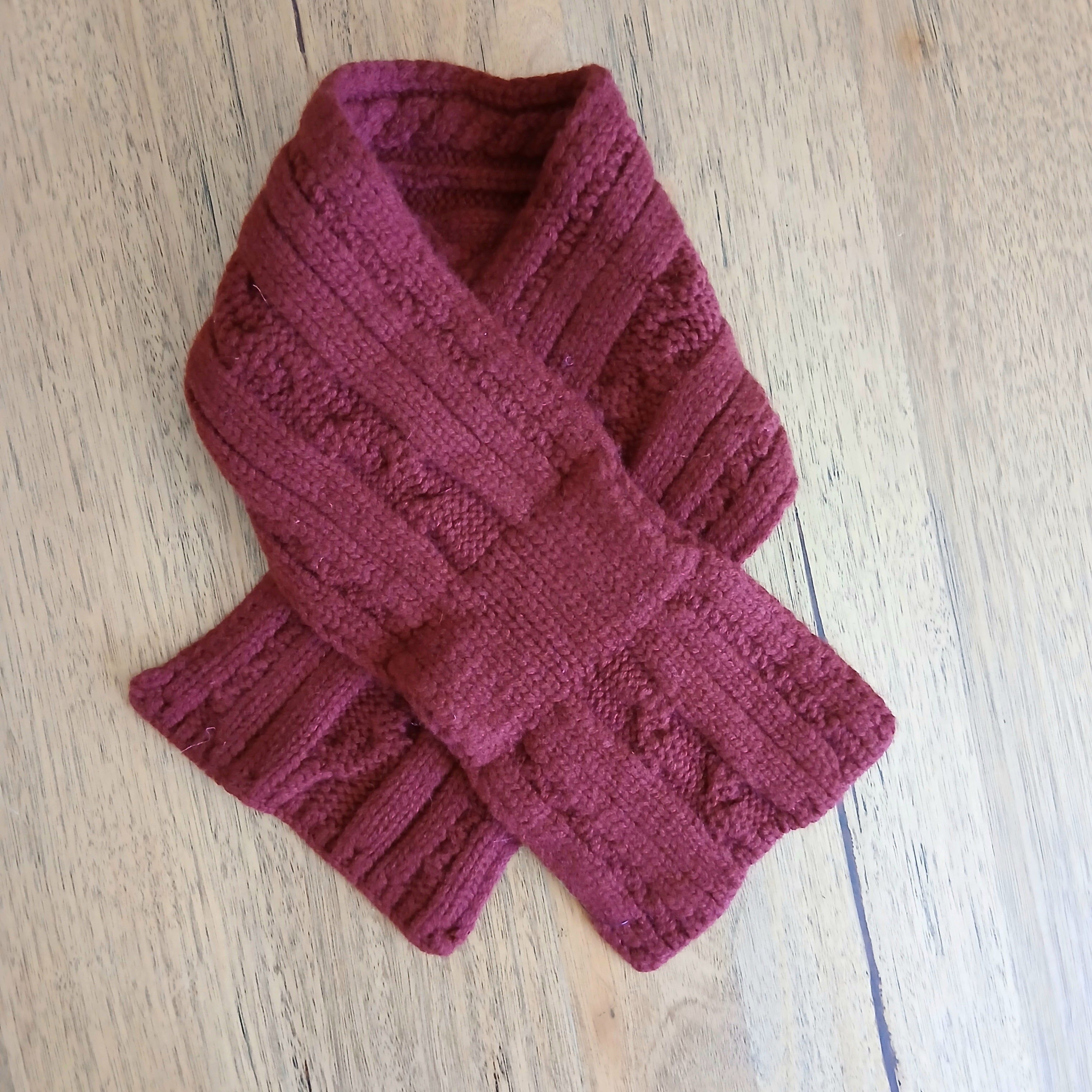 Thick Winter Pure Wool Necktie Scarf 332735