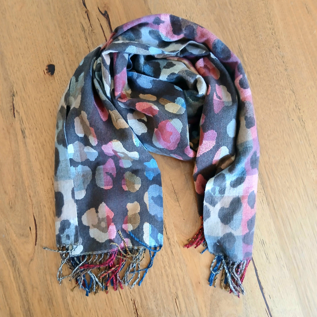 Cute Colourful Artistic Floral Winter Scarf PJS0030