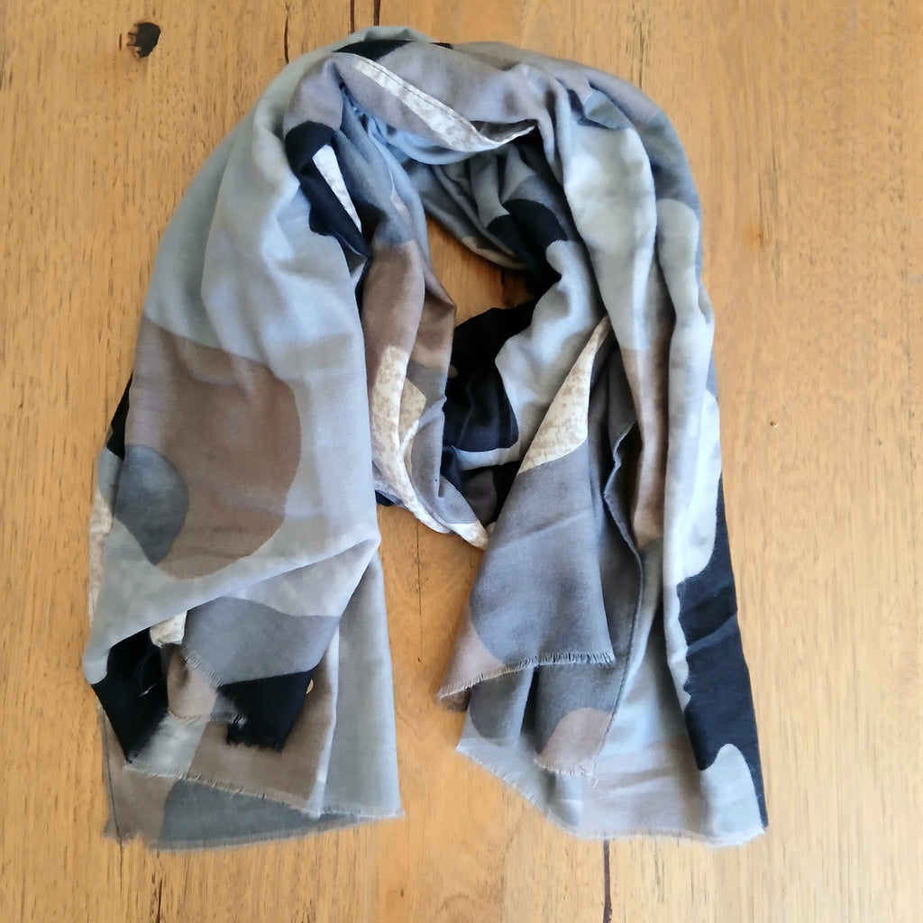 Thick Scarf Grey Brown Winter BW25556