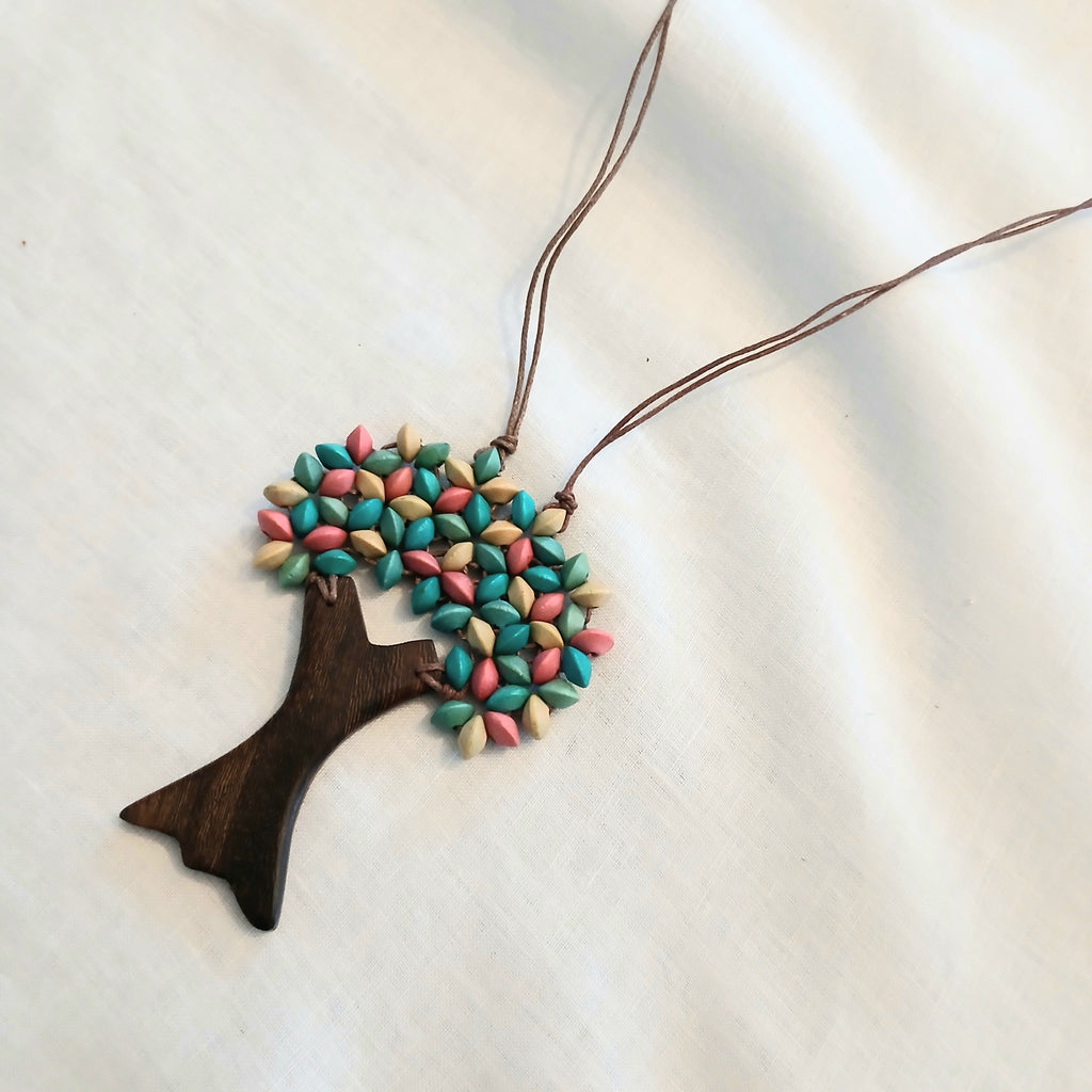 Colourful Tree of Life Necklace N6-6265