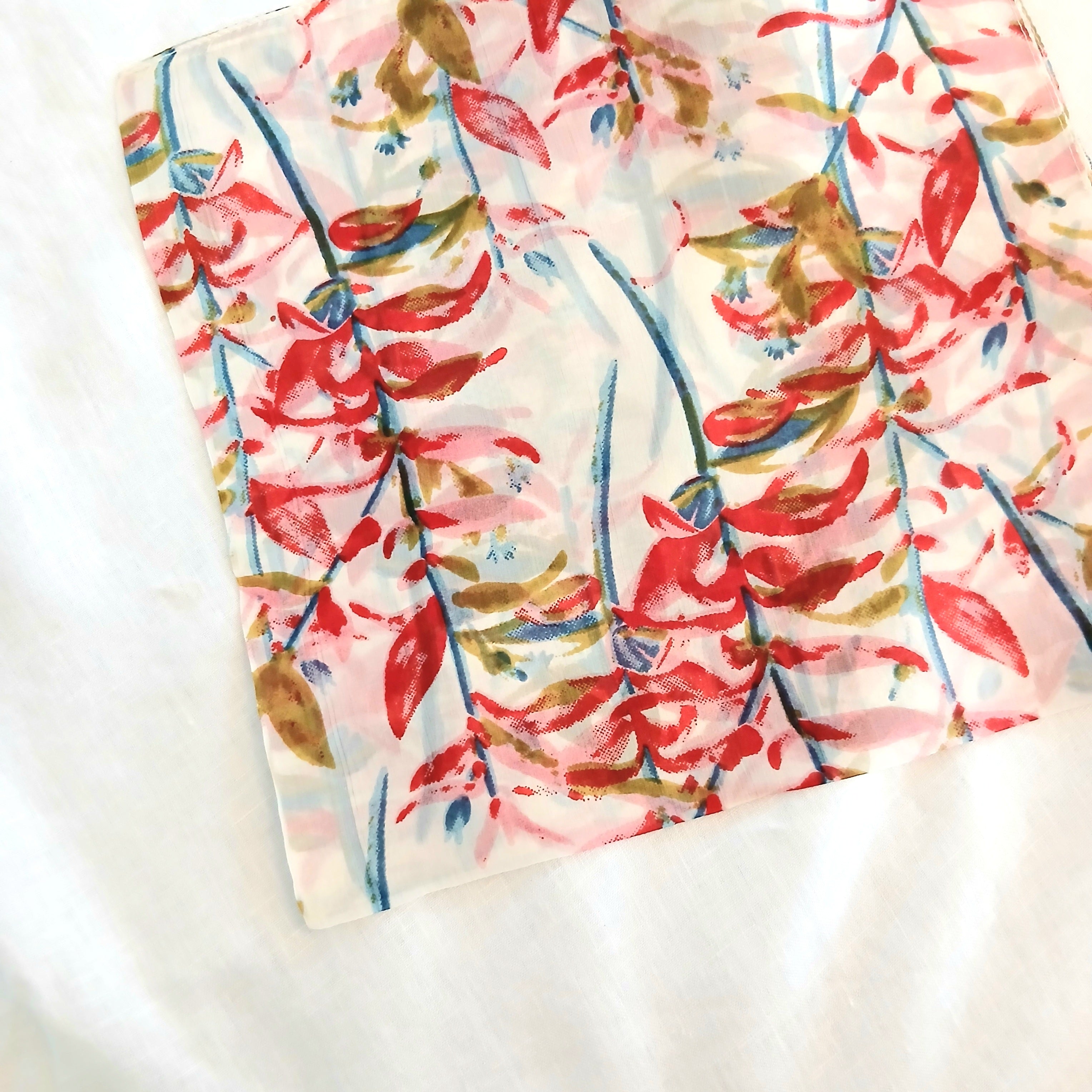 Silk Scarf - Red/Pink ZS-1007/L