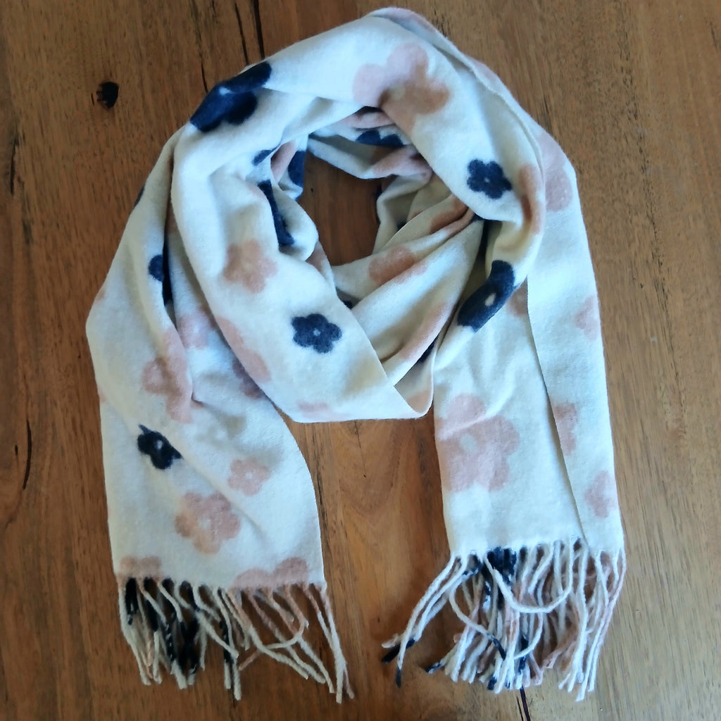 Plain with Small Flowers Winter Scarf BPS0449