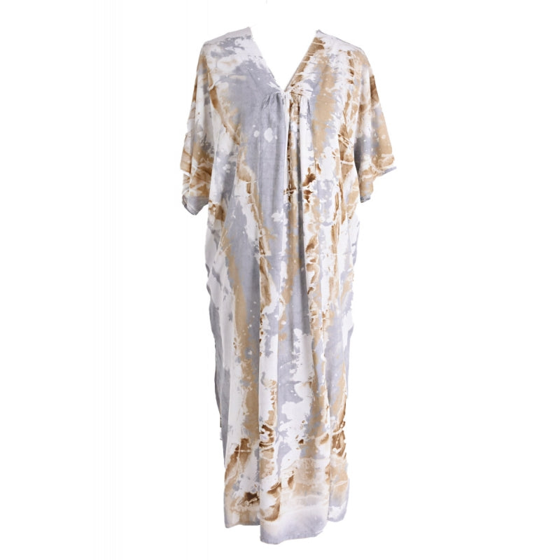 Viscose Tie-Dye Kaftan Dress 64993