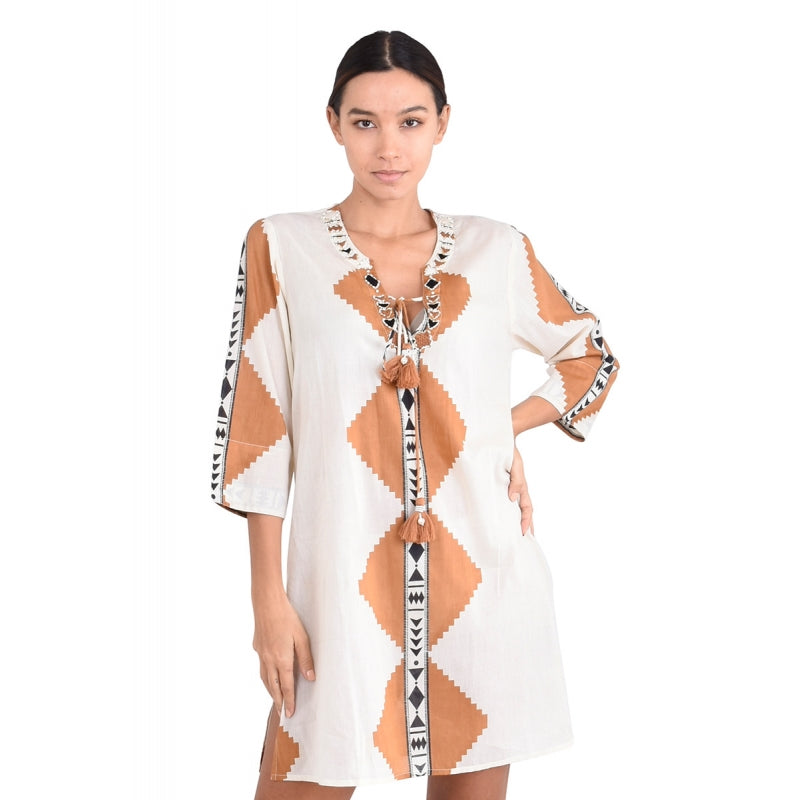 V-Neck Cotton Tunic 67036