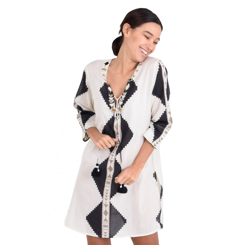 V-Neck Cotton Tunic 67036